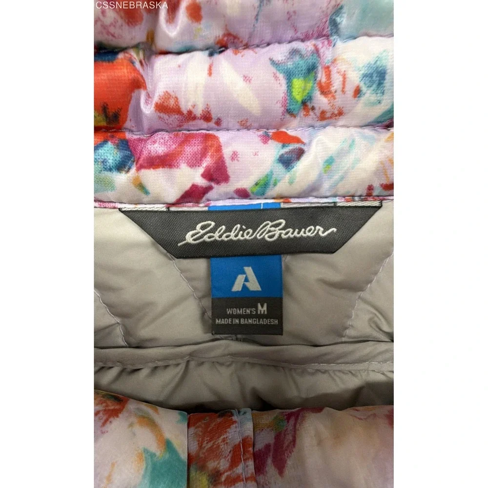 Eddie Bauer Multicolor Women's Packable Lightweight Down Puffer Jacket Floral -M
